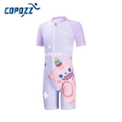 COPOZZ Costum de baie pentru fete și băieți cu protecție UV UPF50+ Costum de baie dintr-o singură bucată pentru copii, fete, pentru 3-12 ani, costum de baie pentru copii, îmbrăcăminte de plajă