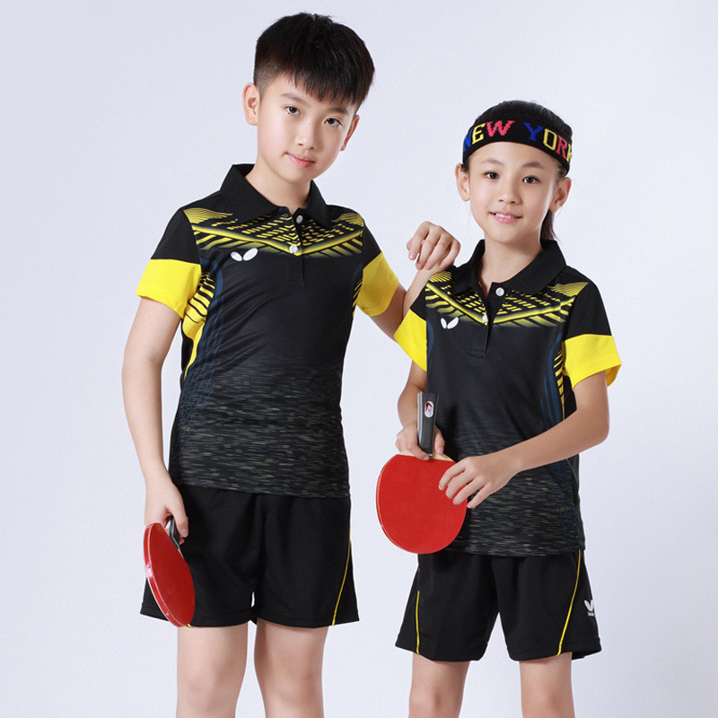 Zēni Meiteņu krekliņi T krekls Vasaras Ātri Žāvējams Galda teniss Bērnu Badmintona Krekli Sporta zāle Skriešanas Sacensības Sporta Formas