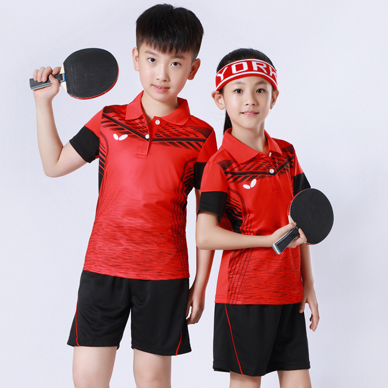 Zēni Meiteņu krekliņi T krekls Vasaras Ātri Žāvējams Galda teniss Bērnu Badmintona Krekli Sporta zāle Skriešanas Sacensības Sporta Formas