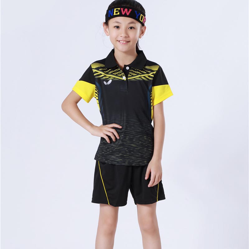 Zēni Meiteņu krekliņi T krekls Vasaras Ātri Žāvējams Galda teniss Bērnu Badmintona Krekli Sporta zāle Skriešanas Sacensības Sporta Formas