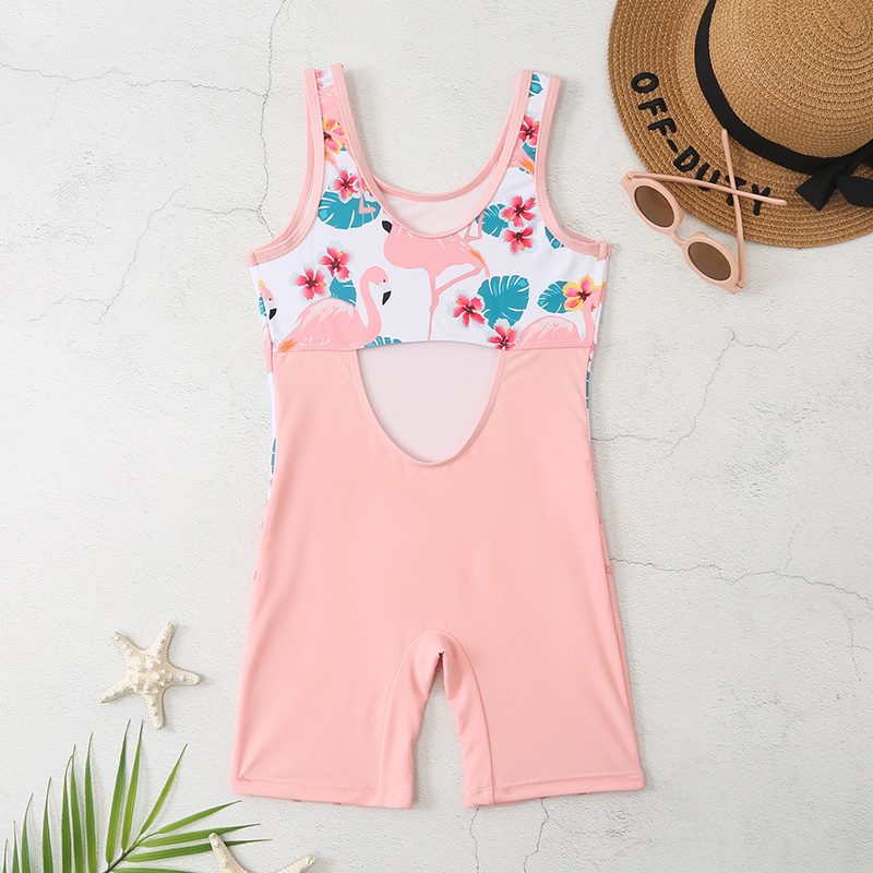 Bērnu meiteņu sporta sporta zēnu peldkostīms viengabala bērnu kājas tērpa peldkostīmi 2023 UPF 50+ Sun Protection Race peldkostīms