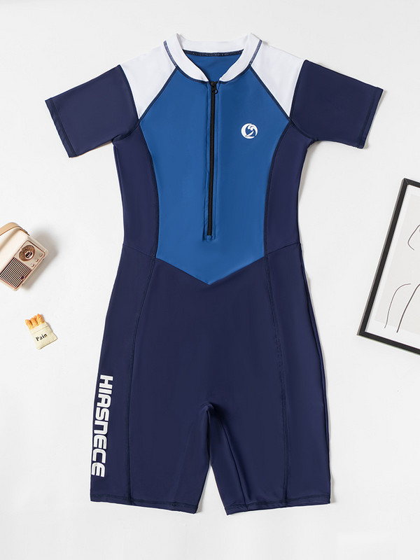 Aitonoble 2023 New Kids Rash Guard — 10–15 gadi zēniem viengabala peldkostīmi pusaudžiem, peldkostīms, niršanas tērps, izsitumu aizsargs zēniem