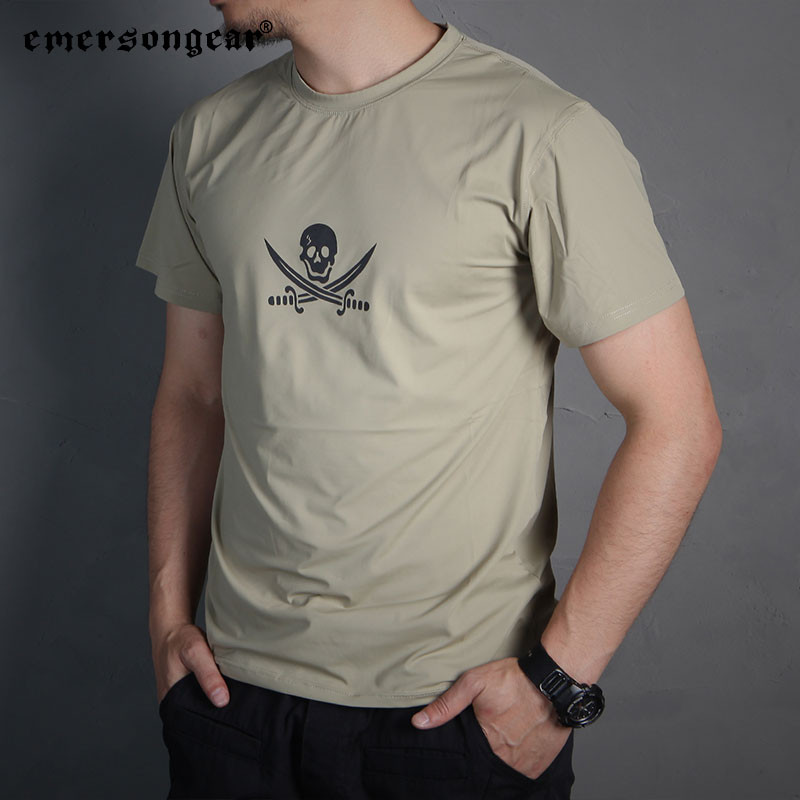 Emersongear Tactical Aborbent Sweat Sviedru krekls F TYPE Wicking T-krekls Šorti Piedurknes Milsim Sports Medības Pārgājieni Ārā