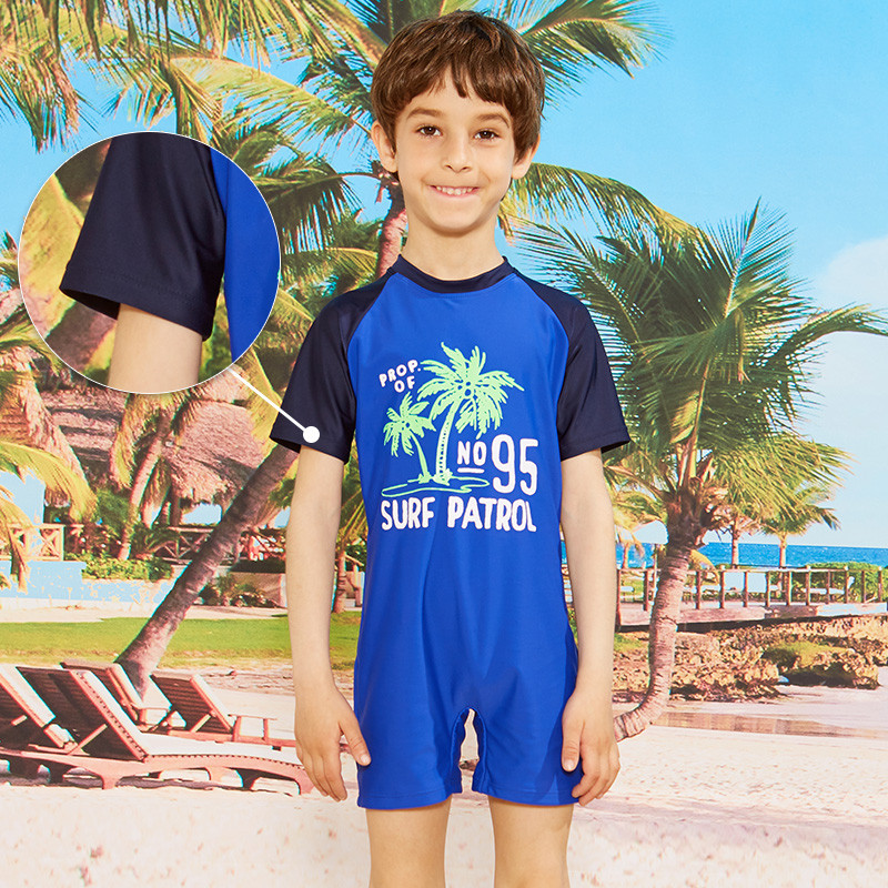 Bērnu peldkostīmi UPF50+ viengabala zēnu peldkostīmi bērnu peldkostīmi peldkostīmi zēniem no 3 līdz 14 gadiem