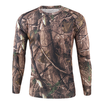 Καλοκαιρινό μπλουζάκι τακτικής παραλλαγής που στεγνώνει γρήγορα και αναπνέει με μακρυμάνικο μπλουζάκια Άνδρες Πεζοπορία Κάμπινγκ Κυνήγι Στρατιωτικά ρούχα
