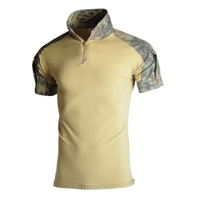 Kamuflāžas militārie T krekli Vasaras vīriešu āra taktiskais krekls Ātri žūstošs medību apģērbs Armijas T krekls Pārgājienu kaujas krekli