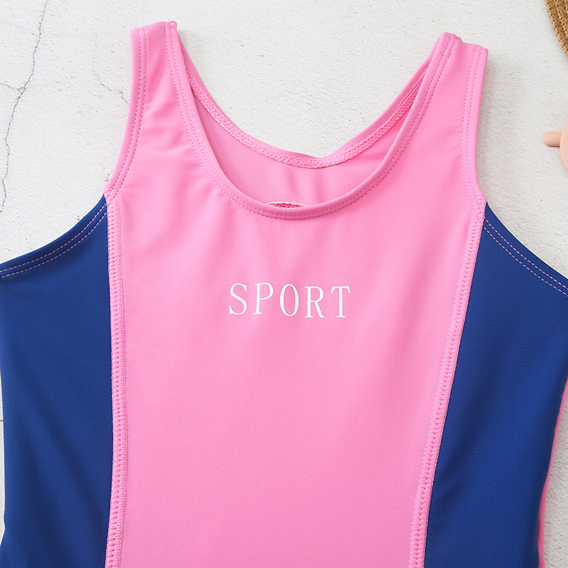 Patchwork djevojka, profesionalni natjecateljski kupaći kostim Racerback, jednodijelni sportski kupaći kostim 2023, dječji kupaći kostim s kratkim hlačama za dječake