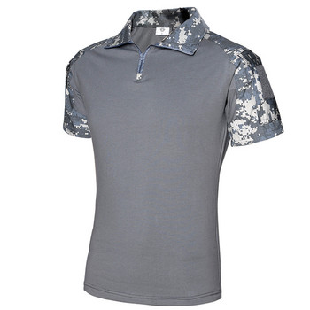 Мъжки армейски тактически военни бойни тениски, камуфлажни ризи с къс ръкав, къмпинг, ловни дрехи, катерене, риболов, мъжко облекло