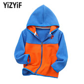 Bērni Bērni Silti Polar Fleece Mēteļi Jaka Pavasaris Rudens Zēni Meitenes Virsdrēbes Garās piedurknes Hoodies Rāvējslēdzēja Mētelis Jakas