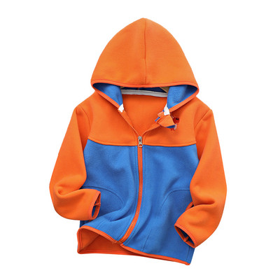 Bērni Bērni Silti Polar Fleece Mēteļi Jaka Pavasaris Rudens Zēni Meitenes Virsdrēbes Garās piedurknes Hoodies Rāvējslēdzēja Mētelis Jakas