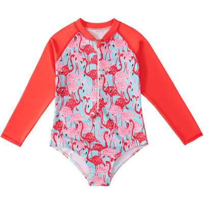 2023. gada mazo meiteņu peldkostīms ar garām piedurknēm ziedu viengabala peldkostīmi Bērnu sauļošanās pludmales tērpi peldkostīmi bērniem, meiteņu peldkostīmi