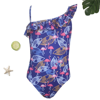 SHEKINI meiteņu peldkostīms uz viena pleca, apdrukāts ar apdruku, 6-14 gadi vasaras peldkostīms, sporta pludmales apģērbs, peldkostīmi