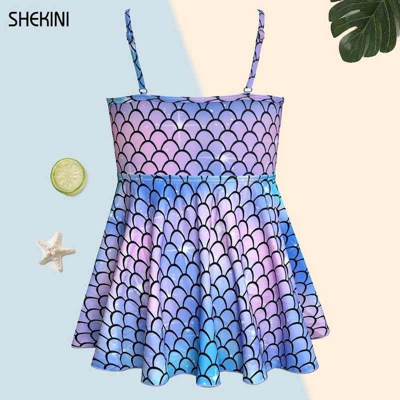 SHEKINI meiteņu peldkostīms ar V veida izgriezumu viengabala peldkleita peldēšanai 6-14 gadi Vasaras sporta pludmales apģērbi Peldkostīmi