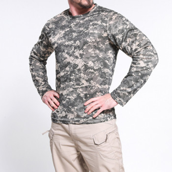 Τακτικό πουκάμισο μακρυμάνικο κυνηγετικό ρούχο βάσης για άνδρες Camo υπαίθρια αθλητικά ρούχα πεζοπορίας