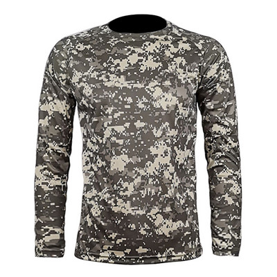 Τακτικό πουκάμισο μακρυμάνικο κυνηγετικό ρούχο βάσης για άνδρες Camo υπαίθρια αθλητικά ρούχα πεζοπορίας