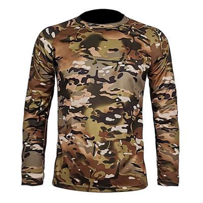 Taktiniai marškinėliai ilgomis rankovėmis, medžioklės pagrindo sluoksnis, vyriškas kamuo, lauko sportinis dviračių žygio apranga