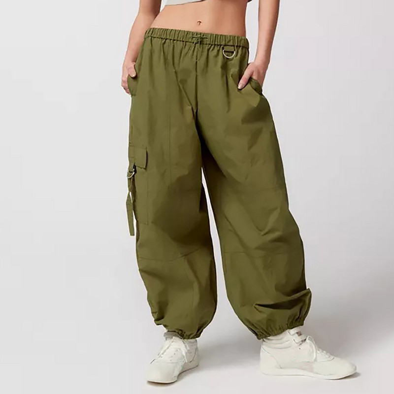 Teenager Girls Αλεξίπτωτο Παντελόνι Φαρδύ Cargo Παντελόνι Φαρδύ πόδι Παντελόνι ελαστικά ρούχα Γυναικεία βαμβακερά παντελόνια Petite