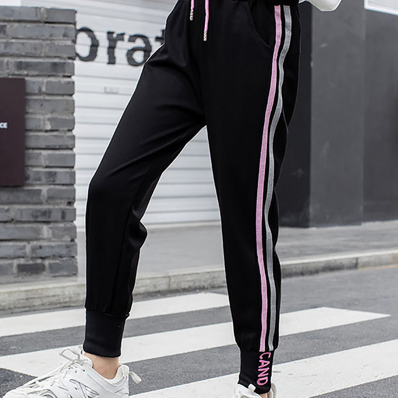 Παιδικά κορίτσια Άνοιξη Φθινόπωρο Αθλητικά Κολάν Γράμματα Ρίγες Χρυσάνθεμο Print Casual Παντελόνι Παιδικό Παντελόνι Φόρμα προπόνησης