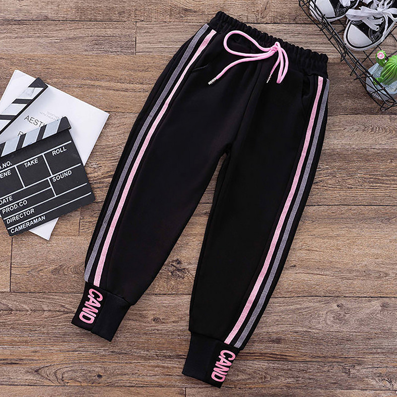 Παιδικά κορίτσια Άνοιξη Φθινόπωρο Αθλητικά Κολάν Γράμματα Ρίγες Χρυσάνθεμο Print Casual Παντελόνι Παιδικό Παντελόνι Φόρμα προπόνησης