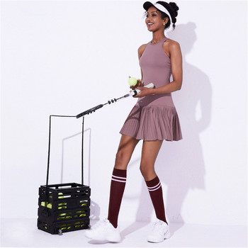 Дамски голф тенис рокли с къси шорти подвижни подплънки голо усещане спорт на открито фитнес зала бадминтон бягане йога рокля плисирани поли