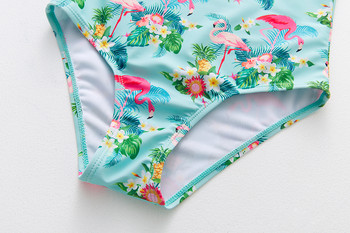 2022 Flamingo Girls Swimwear One Piece Flamingo μαγιό για κορίτσια Bowknot 3-10 ετών Μαγιό Παραλία Παιδικά μαγιό