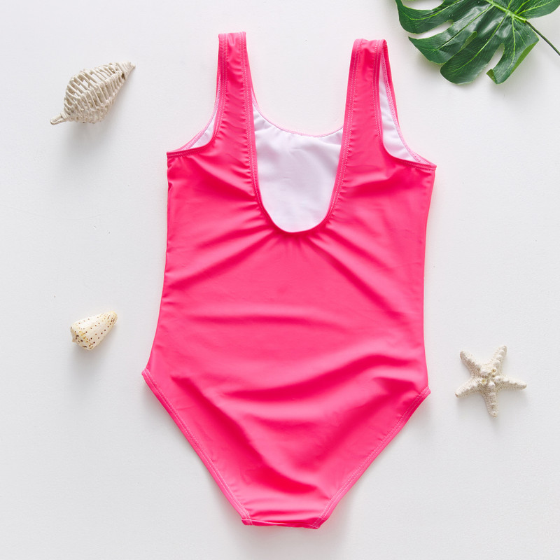 2022. gada Flamingo meiteņu peldkostīmi viengabala flamingo peldkostīmi meitenēm Bowknot 3–10 gadi peldkostīmi Pludmales apģērbi Bērnu peldkostīmi