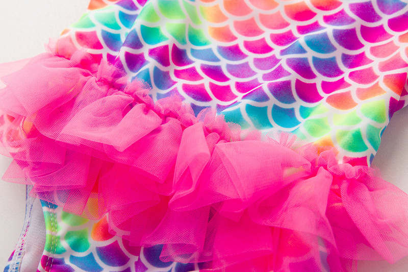 2020. gada viengabalains meiteņu peldkostīms Mermaid 2–5 gadi bērnu peldkostīmi, mežģīņu stila mazās nāriņas peldkostīms meitenēm 9030