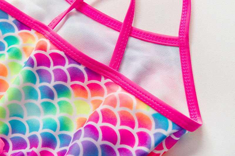 2020. gada viengabalains meiteņu peldkostīms Mermaid 2–5 gadi bērnu peldkostīmi, mežģīņu stila mazās nāriņas peldkostīms meitenēm 9030