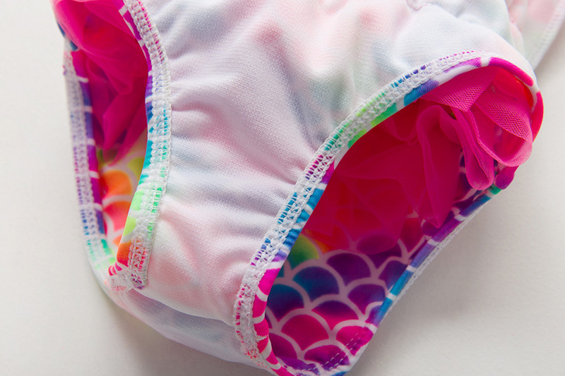 2020. gada viengabalains meiteņu peldkostīms Mermaid 2–5 gadi bērnu peldkostīmi, mežģīņu stila mazās nāriņas peldkostīms meitenēm 9030