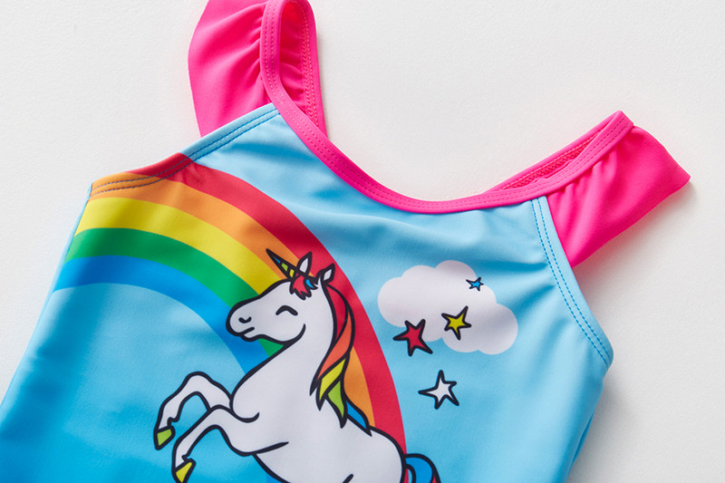 Meiteņu peldkostīms, 2–8 gadi, jauns 2022. g. mazuņu peldkostīms, bērnu peldkostīms meitenēm, vienradzis, jauka multfilma