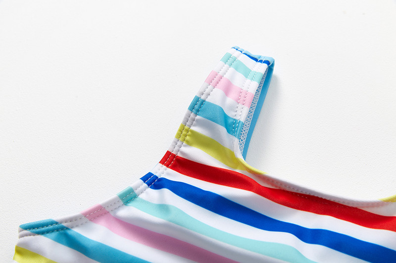 2021-es, egyrészes, kék pöttyös fürdőruha lányoknak, 2-9 éves korig, egyrészes, csíkos fürdőruha lányoknak, gyermek fürdőruhák