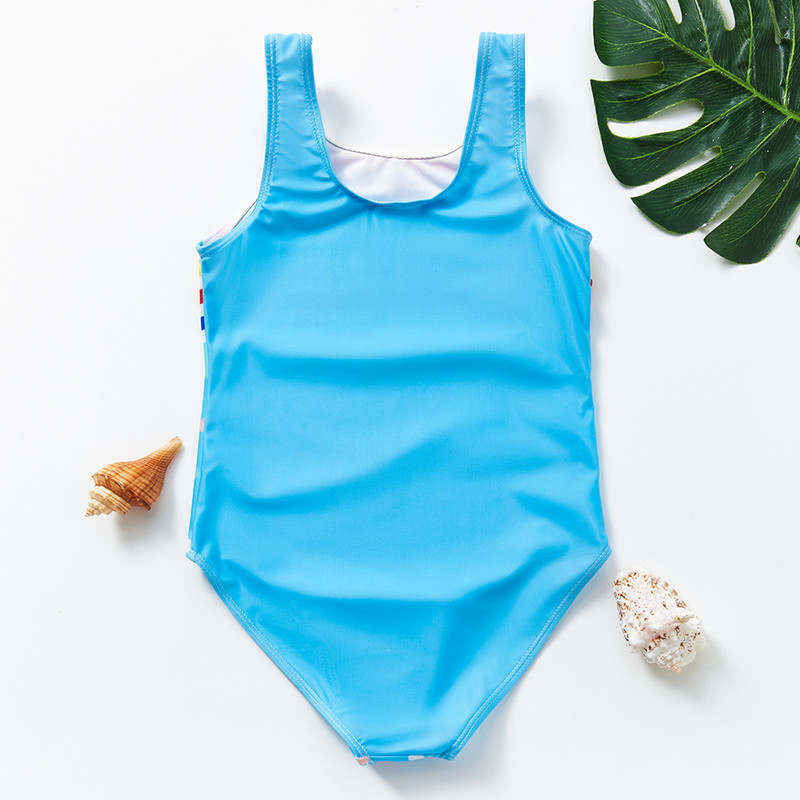 2021-es, egyrészes, kék pöttyös fürdőruha lányoknak, 2-9 éves korig, egyrészes, csíkos fürdőruha lányoknak, gyermek fürdőruhák
