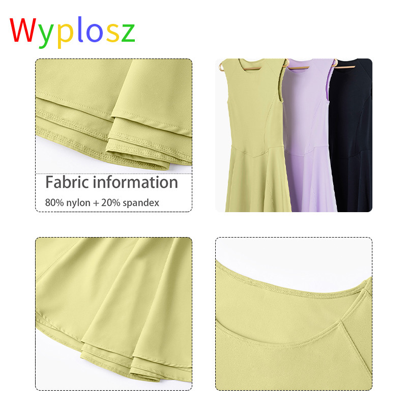 Wyplosz Sieviešu Golfa Apģērbs Pludmales Tenisa Kleita Halāts Badmintons Vienots Apģērbs Svārki Apģērbi Krekls Veste Crop Kails Divslāņu Apmale