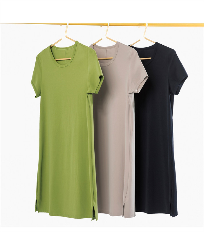 2023. gada sieviešu tenisa kleita vasaras jogas sporta svārki vienkrāsaini ar īsām piedurknēm, golfa pludmales minikleita ar šķēlumu, brīvs, mīksts treniņu apģērbs