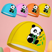 Plisuotas Laisvas dydis Ilgi plaukai Apsaugo animacinis spausdintas elastingas Pu turbanas baseino kepuraitės plaukimo kepuraitės vaikams plaukimo kepuraitė