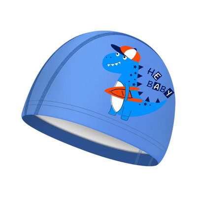Plisuotas Laisvas dydis Ilgi plaukai Apsaugo animacinis spausdintas elastingas Pu turbanas baseino kepuraitės plaukimo kepuraitės vaikams plaukimo kepuraitė