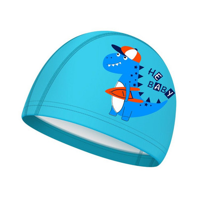 Plisuotas Laisvas dydis Ilgi plaukai Apsaugo animacinis spausdintas elastingas Pu turbanas baseino kepuraitės plaukimo kepuraitės vaikams plaukimo kepuraitė