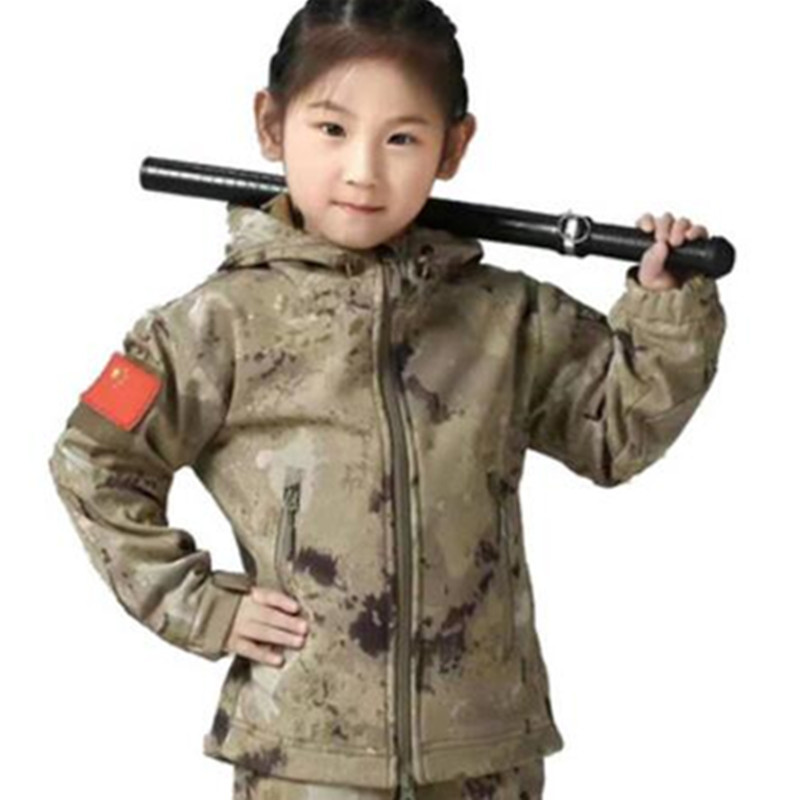 Χειμερινό Παιδικό Υπαίθριο Κάμπινγκ Πεζοπορία Πεζοπορία Μπουφάν για σκι Παιδικό αδιάβροχο Fleece Ζεστό παλτό Μαλακό κέλυφος Tactical Windbreaker