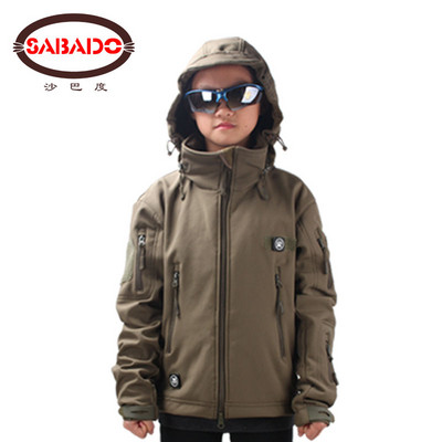 Waterproof outdoor camo Waterproof children TAD Tactical Shark Skin Softshell hunting jacket kids Army coats hunting jackets