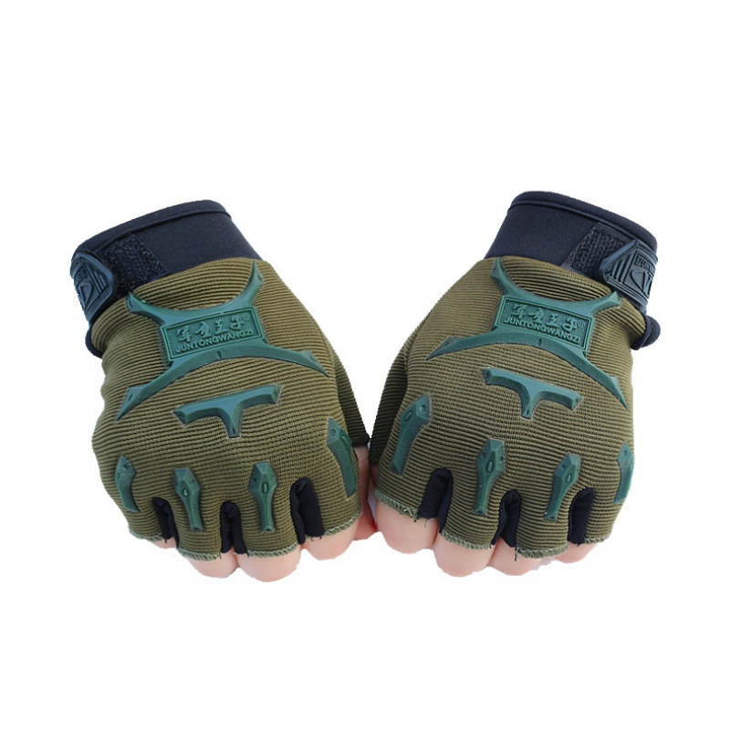 Γάντια ποδηλασίας Παιδικά αγόρια αναπνεύσιμα γάντια με μισό δάχτυλο υπαίθριο αθλητικό ψάρεμα Ιππασία Αναρρίχηση Αντιολισθητικά γάντια προπόνησης