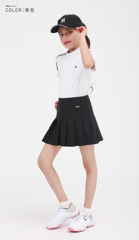 PGM Sieviešu golfa svārki Ikdienas kroku svārki Sportiski meiteņu badmintons galda teniss ar augstu vidukli, sporta īsi svārki QZ069