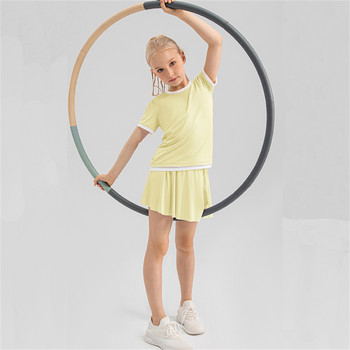 Παιδική φούστα τένις γκολφ με σορτς Κορίτσια αθλητικά σκόρτσ τρέξιμο χορός 2 σε 1 Culottes Summer Athletic Breathable Cool ύφασμα