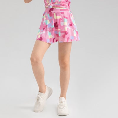 Bērnu golfa tenisa svārki ar šortiem meiteņu sporta skorts skriešanas dejas 2 vienā culottes vasaras atlētisks, elpojošs, foršs audums