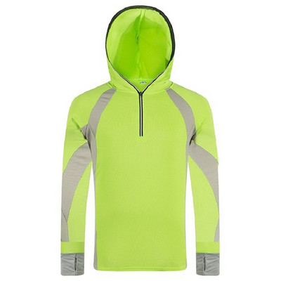 Vīriešu makšķerēšanas krekls Anti-UV Drēbes Saules aizsardzība Hoody Pulovers Ātri Dry Elpojošs Makšķerēšanas džemperis Valkā pārgājienu kāpšanas krekls