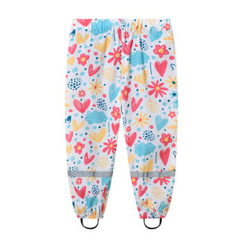 Детски дъждовни панталони Висококачествени дъждовни панталони за детско облекло Цветя Бебешки дрехи за момичета Ежедневни момичета Бързосъхнещи панталони