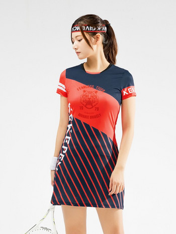 Faztonvg Дрехи за тенис на маса Дамска тениска за бадминтон Дамска рокля Спортно облекло за бягане Дамско бързосъхнещо дишащо корейско облекло