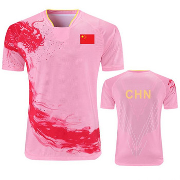 Най-новите китайски тениски за тенис на маса за мъже, жени, деца Тениска за пинг-понг Тениски за тенис на маса Бадминтон Комплект отборна игра Спортна тениска