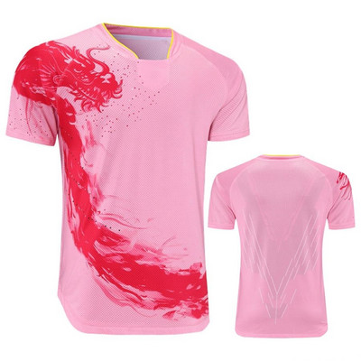 Τελευταίες μπλούζες πινγκ πονγκ Κίνας για άνδρες γυναίκες Παιδιά μπλουζάκια πινγκ πονγκ Μπλουζάκια πινγκ πονγκ Μπλουζάκια μπάντμιντον Ομαδικό παιχνίδι αθλητικό μπλουζάκι