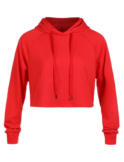 CRZ YOGA Sieviešu ikdienas saīsināts kapucis ar garām piedurknēm, savilkšanas džemperi, jauki džemperi treniņiem.