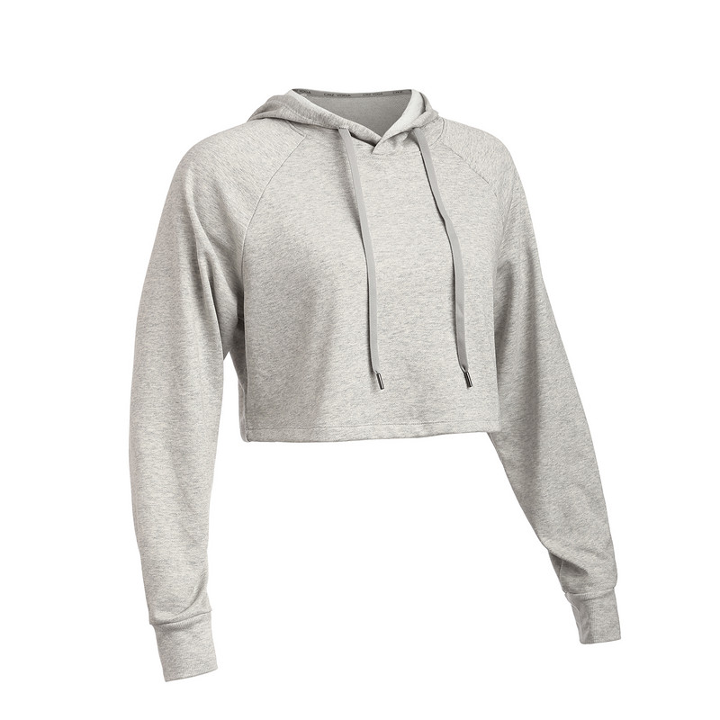 CRZ YOGA Sieviešu ikdienas saīsināts kapucis ar garām piedurknēm, savilkšanas džemperi, jauki džemperi treniņiem.